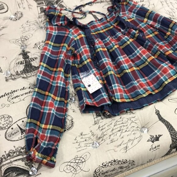 Free People Siena Plaid Pullover - Picture 8 of 9